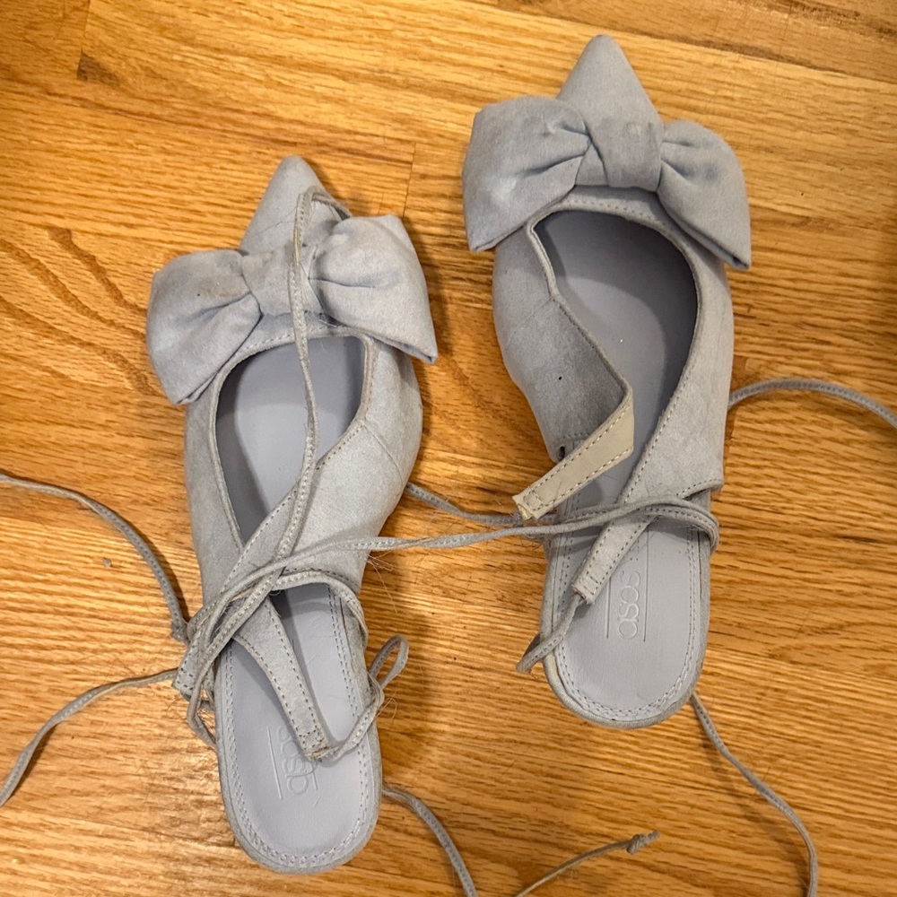 ASOS Maternity Gray Bow Detail Flats